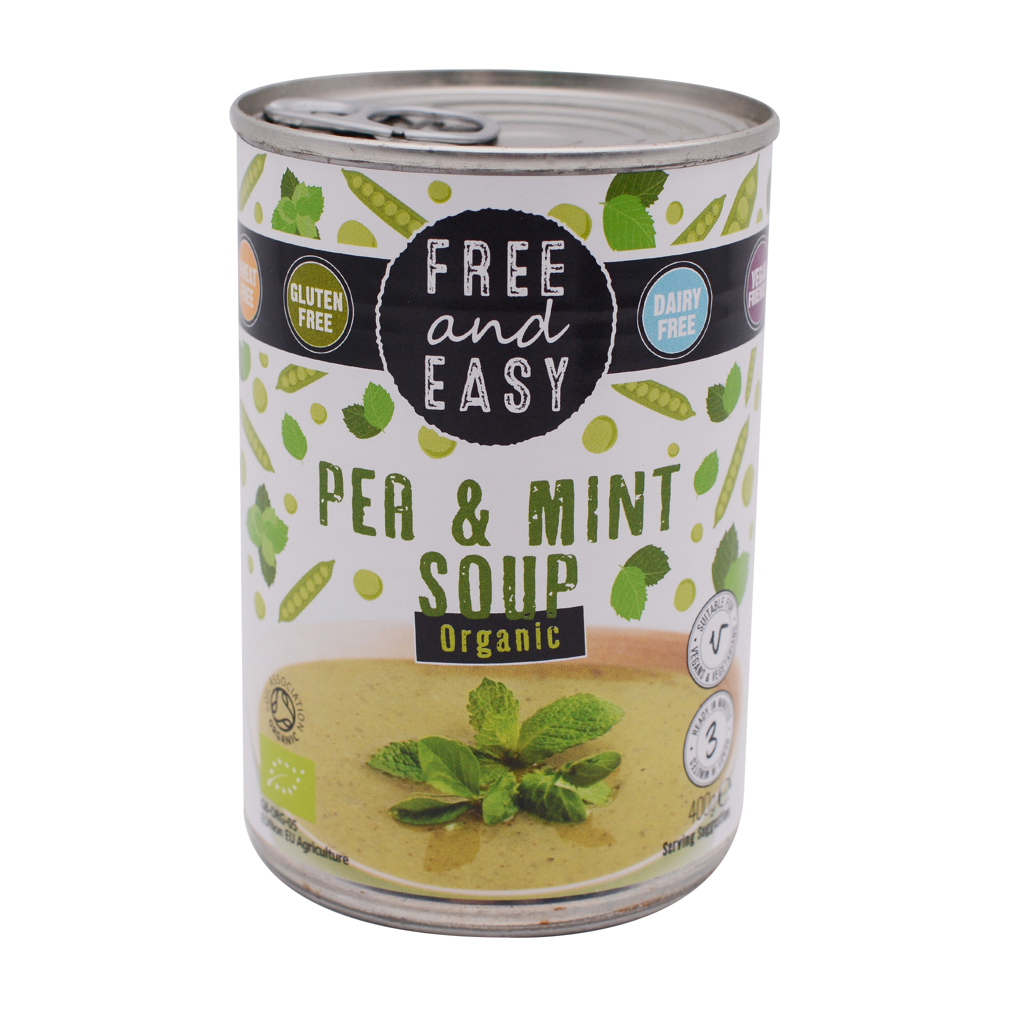 Free and Easy Organic Green Pea & Mint Soup 400g - Longdan Online Supermarket