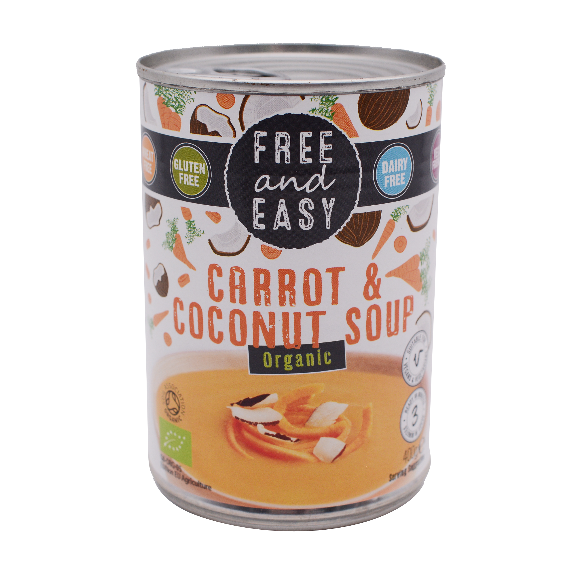 Free and Easy Organic Carrot & Coconut Soup 400g - Longdan Online Supermarket