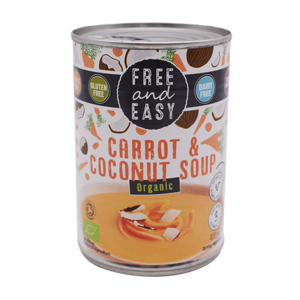 Free and Easy Organic Carrot & Coconut Soup 400g - Longdan Online Supermarket