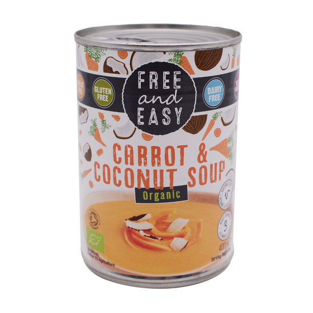 Free and Easy Organic Carrot & Coconut Soup 400g - Longdan Online Supermarket