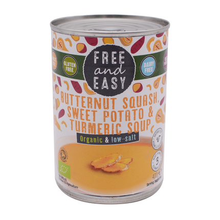 Free and Easy Organic Butternut Squash, Sweet Potato & Turmeric 400g - Longdan Online Supermarket