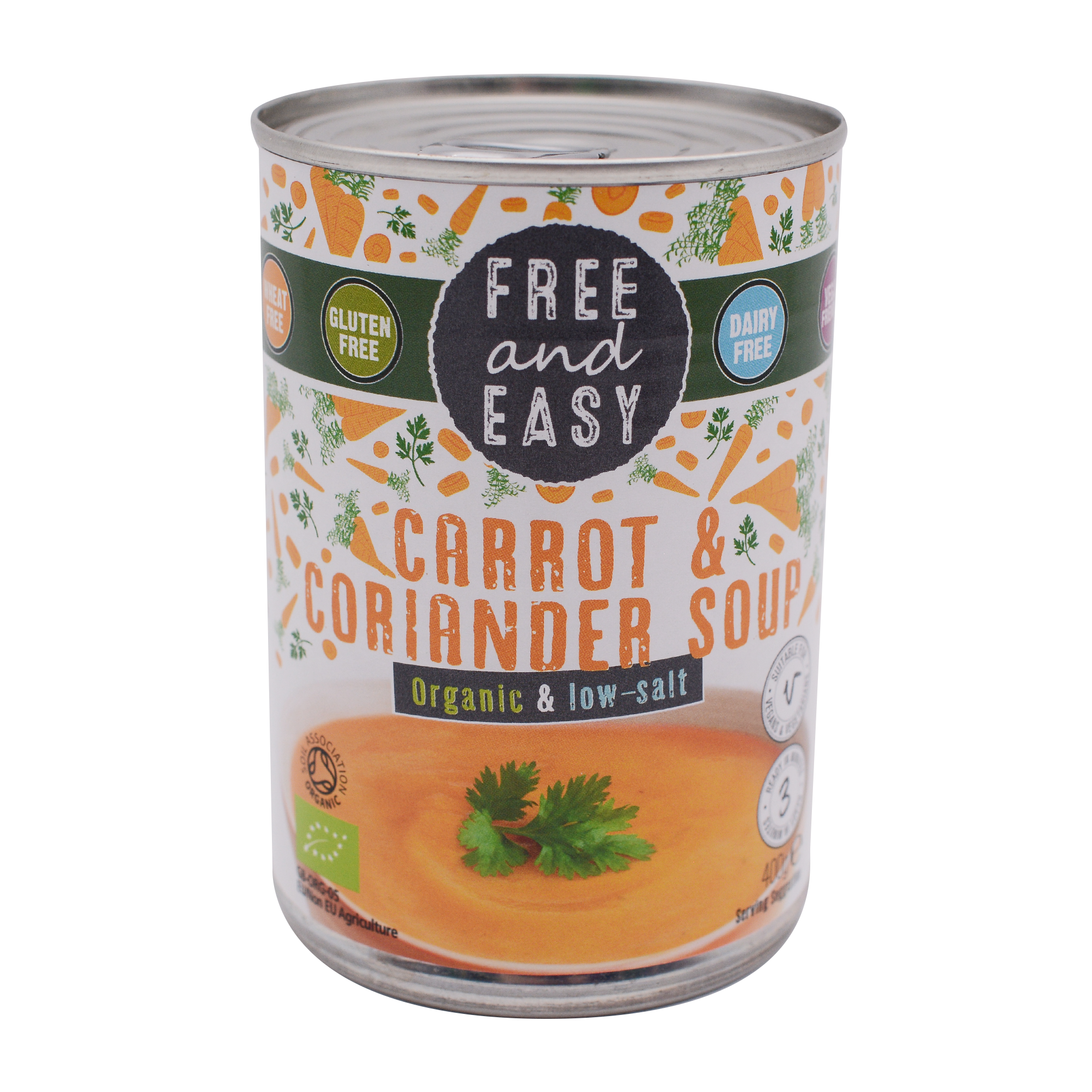 Free and Easy Organic Carrot & Coriander Soup 400g - Longdan Online Supermarket
