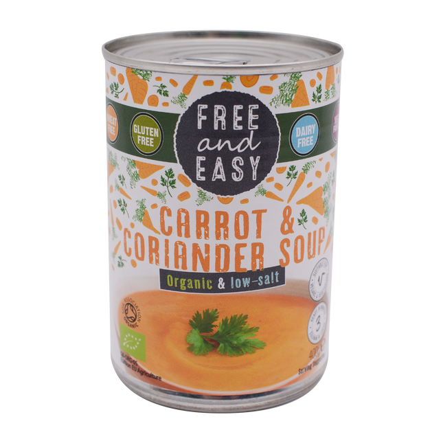 Free and Easy Organic Carrot & Coriander Soup 400g - Longdan Online Supermarket