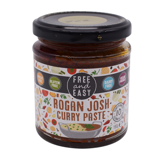 Free and Easy Organic Rogan Josh Curry Paste 190g - Longdan Online Supermarket