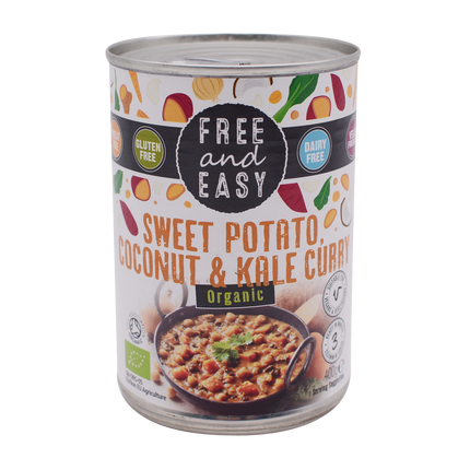 Free and Easy Organic Sweet Potato, Coconut & Kale Curry 400g - Longdan Online Supermarket
