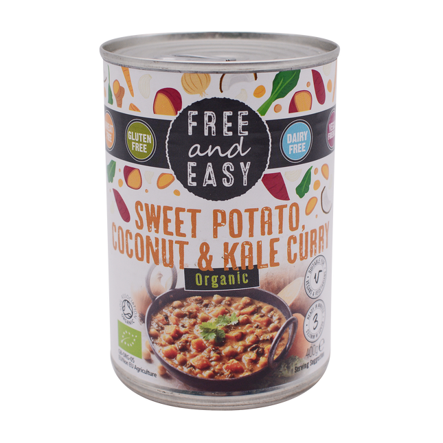 Free and Easy Organic Sweet Potato, Coconut & Kale Curry 400g - Longdan Online Supermarket