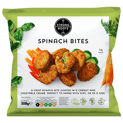 STRONG ROOTS Spinach Bites 308gr (Frozen) - Longdan Official Online Store