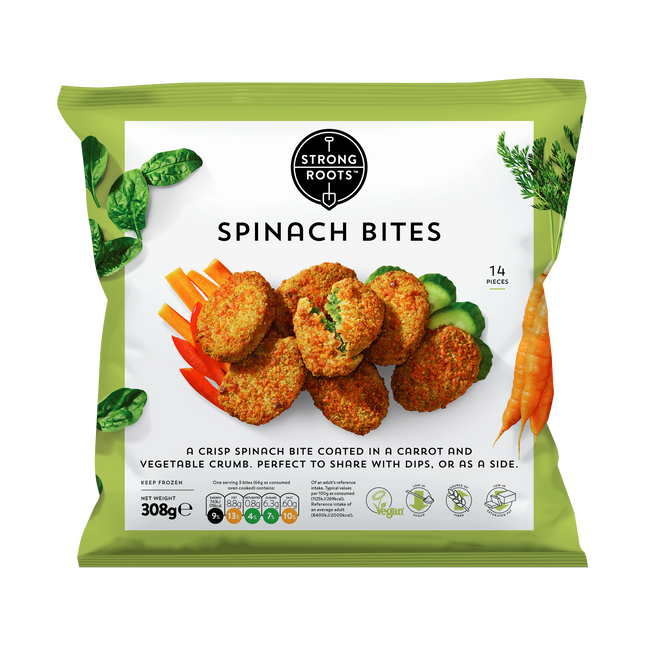 STRONG ROOTS Spinach Bites 308gr (Frozen) - Longdan Official Online Store