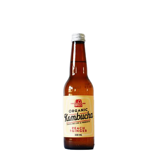 LO BROS Summer Special Peach & Ginger Kombucha 330ml - Longdan Official