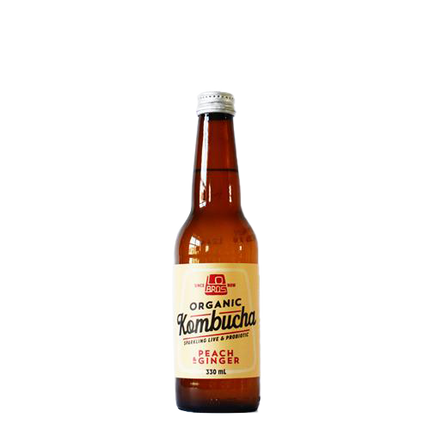 LO BROS Summer Special Peach & Ginger Kombucha 330ml - Longdan Official