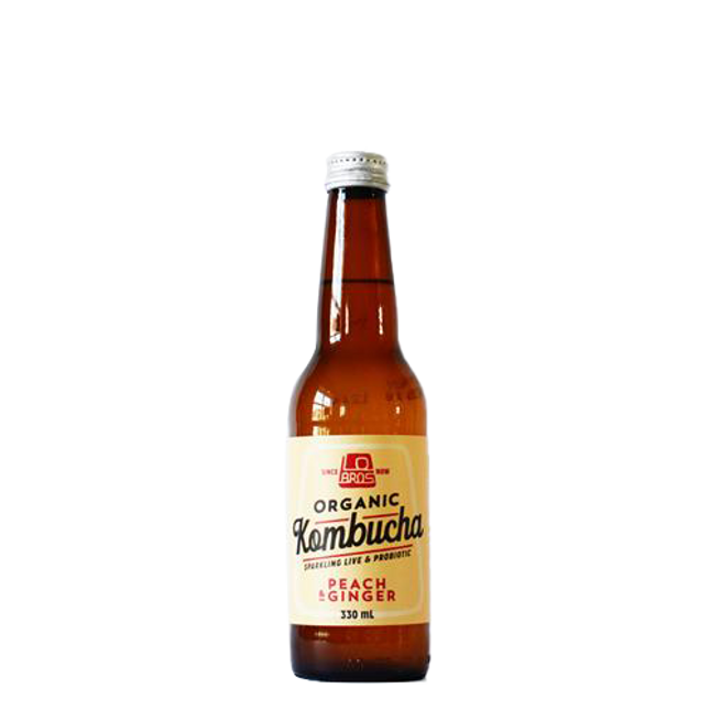 LO BROS Summer Special Peach & Ginger Kombucha 330ml - Longdan Official
