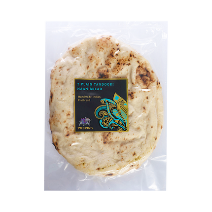 PREVINS Plain Naan Bread 225g (BBD 20/12/2022) (Case 10)