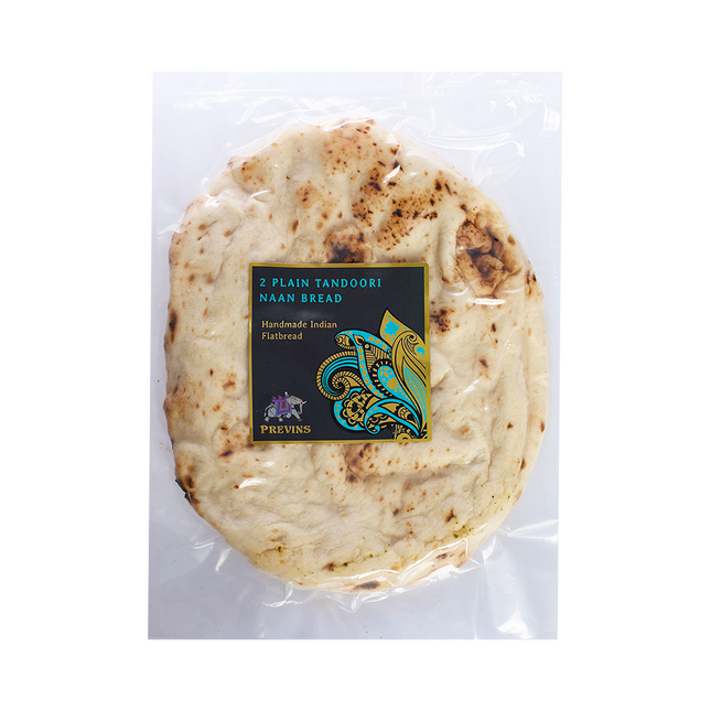 PREVINS Plain Naan Bread 225g (BBD 20/12/2022) (Case 10)