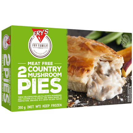 FRYS 2 Country Mushroom Pies 350g (Frozen) - Longdan Online Supermarket