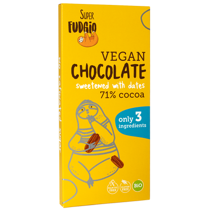 Super Fudgio Organic & Vegan Chocolate Sweetened With Dates 80g - Longdan Official Online Store
