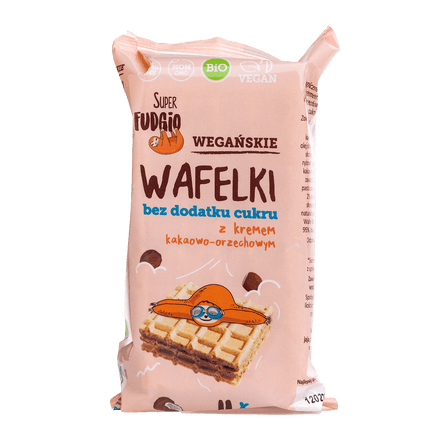Super Fudgio Organic & Vegan Waffers No Added Sugar 4 x 30g - Longdan Official Online Store