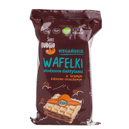 Super Fudgio Organic & Vegan Waffers Date Sweetened 4 x 30g - Longdan Official Online Store