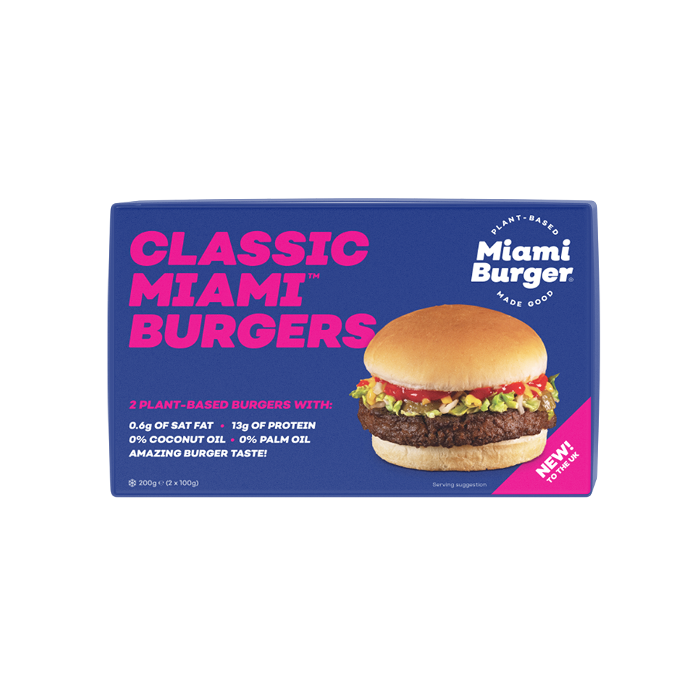 Miami Burger Classic Vegan Burger 200g (Frozen) - Longdan Online Supermarket