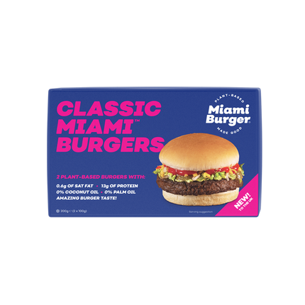 Miami Burger Classic Vegan Burger 200g (Frozen) - Longdan Online Supermarket