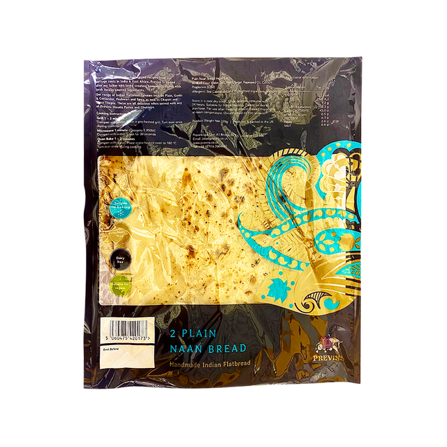 PREVINS Plain Tandoori Naan Bread 320g (BBD 20/12/2022) (Case 15)