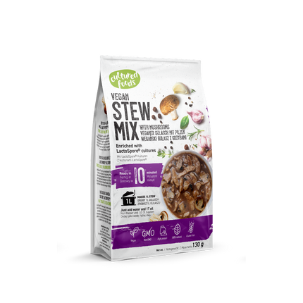 Cultured Food Vegan stew mix with mushrooms and meat-free nuggets 130g - Longdan Online Supermarket