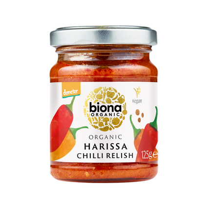 BIONA Organic Harissa Chilli Relish 125G (Case 6)
