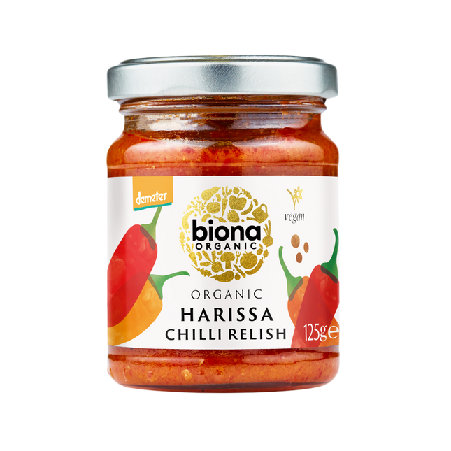 BIONA Organic Harissa Chilli Relish 125G (Case 6)