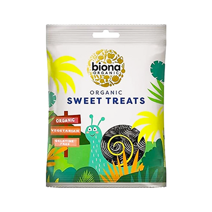 BIONA Organic Licorice Spirals 75G (Case 12)