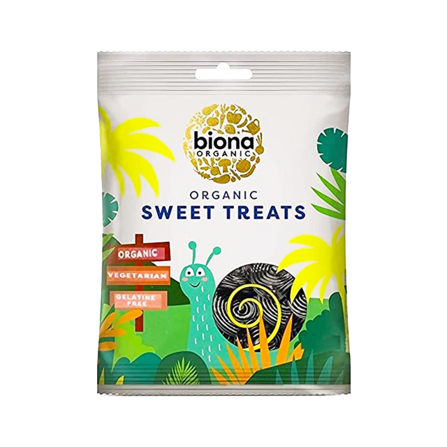 BIONA Organic Licorice Spirals 75G (Case 12)