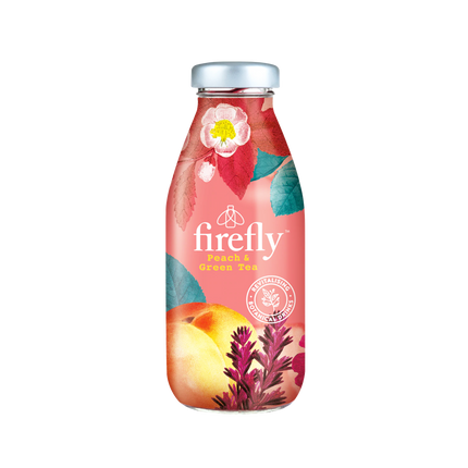 FIREFLY NATURAL DRINKS Peach & Green Tea 330ml - Longdan Official