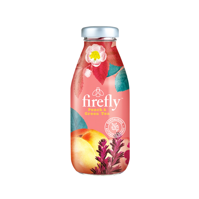 FIREFLY NATURAL DRINKS Peach & Green Tea 330ml - Longdan Official