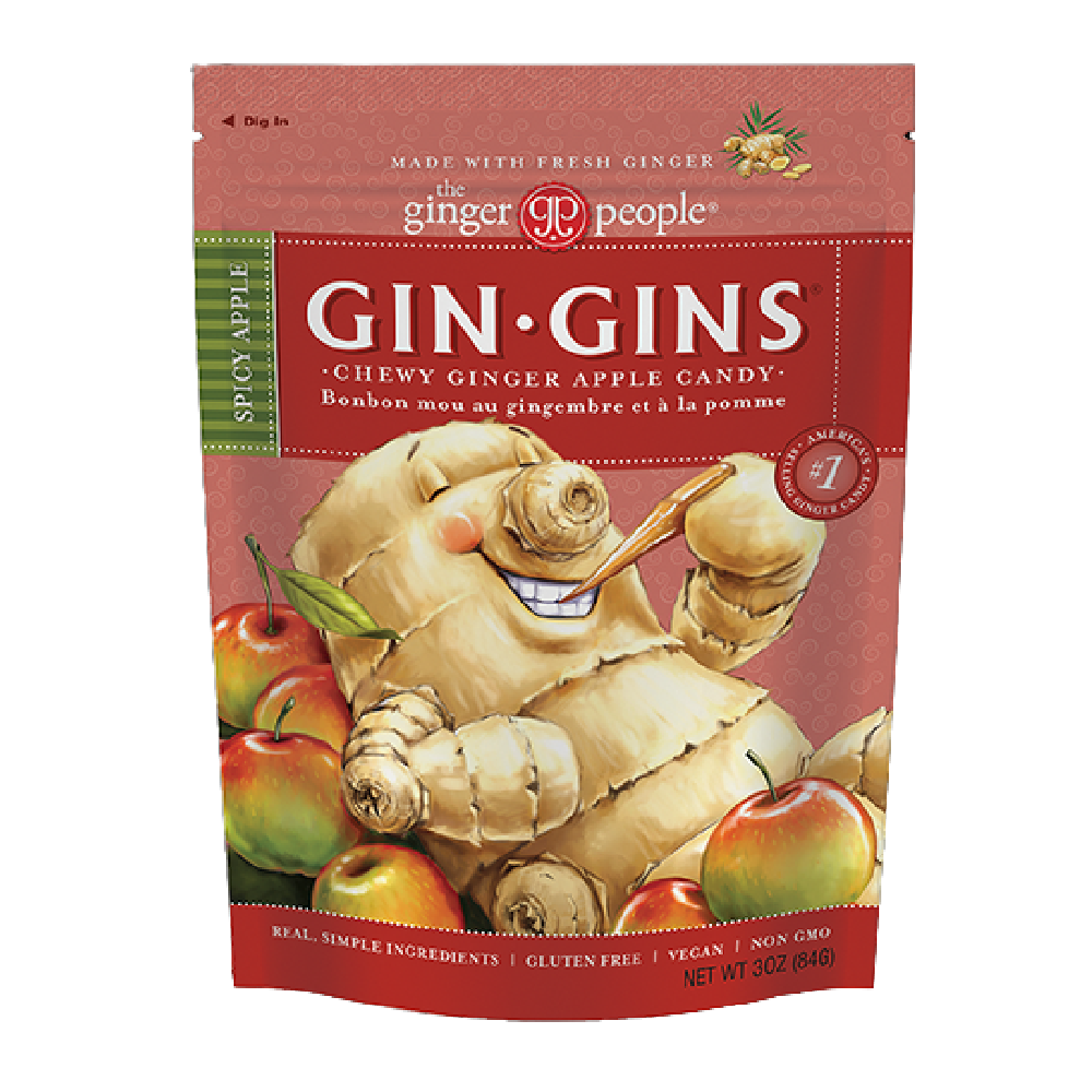 GINGER PEOPLE Gin Gin Spicy Apple Ginger Chews 84g - Longdan Official