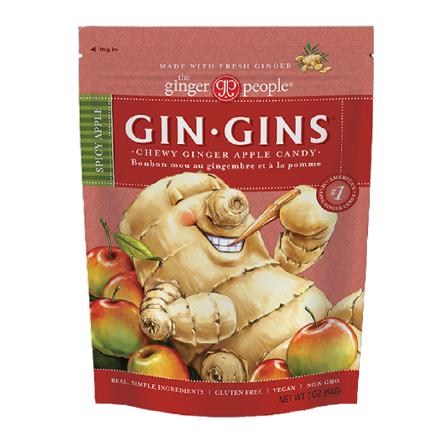 GINGER PEOPLE Gin Gin Spicy Apple Ginger Chews 84g - Longdan Official