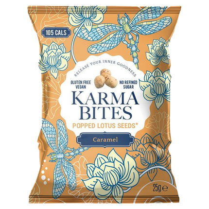 KARMA BITES Caramel Popped Lotus Seeds 25g - Longdan Official