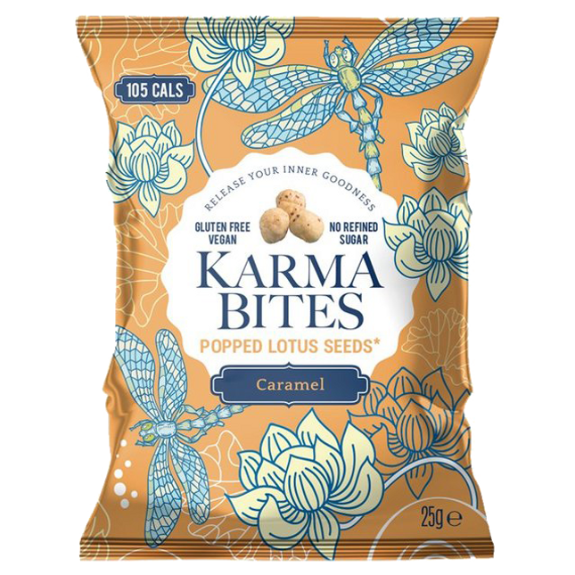 KARMA BITES Caramel Popped Lotus Seeds 25g - Longdan Official