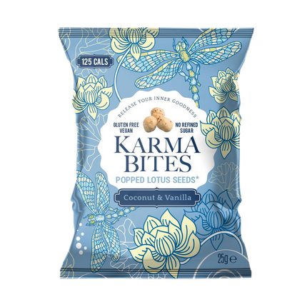 KARMA BITES Coconut & Vanilla Popped Lotus Seeds 25g - Longdan Official
