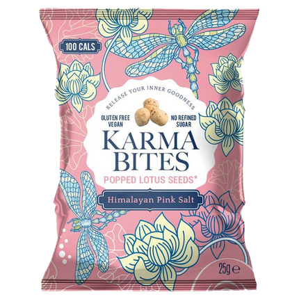 KARMA BITES Himalayan Pink Salt Popped Lotus Seeds 25g - Longdan Official