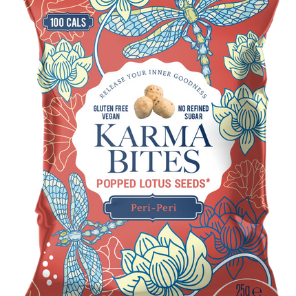 KARMA BITES Peri Peri Popped Lotus Seeds 25g - Longdan Official