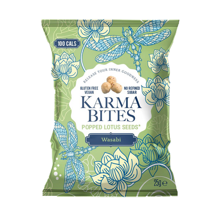 KARMA BITES Wasabi Popped Lotus Seeds 25g - Longdan Official