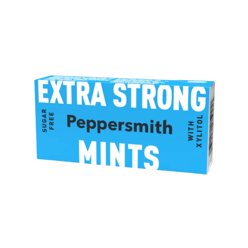 PEPPERSMITH Xylitol Extra Strong Mints 15g (Case 12)