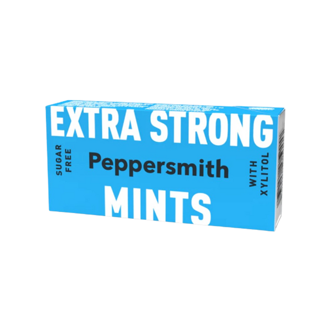 PEPPERSMITH Xylitol Extra Strong Mints 15g (Case 12)