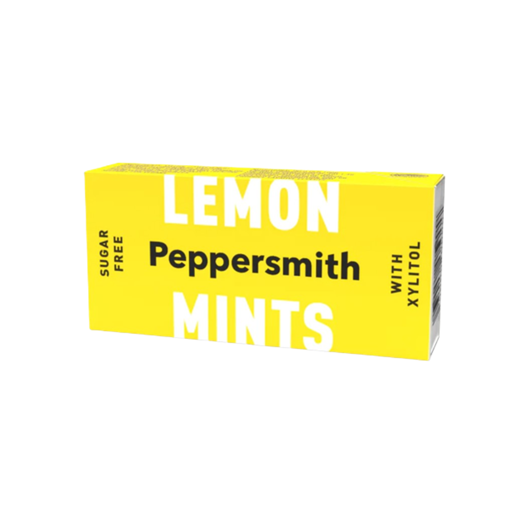 PEPPERSMITH Xylitol Lemon Mints 15g (Case 12)