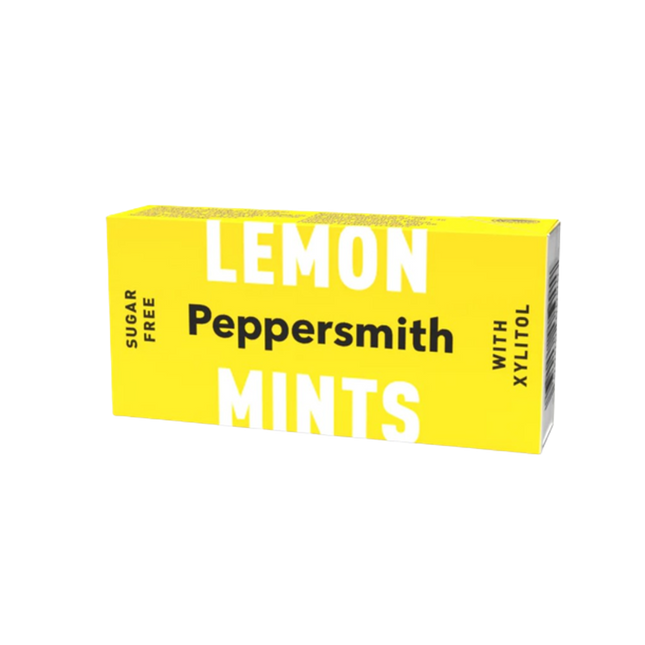 PEPPERSMITH Xylitol Lemon Mints 15g (Case 12)