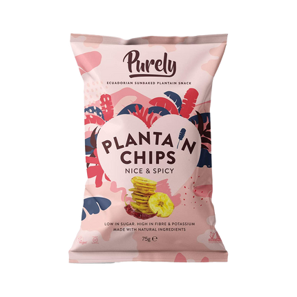 PURELY PLANTAIN Chips - Nice & Spicy 75g (Case 10)