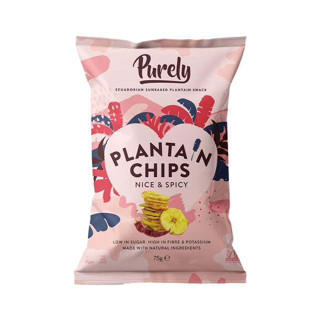 PURELY PLANTAIN Chips - Nice & Spicy 75g (Case 10)