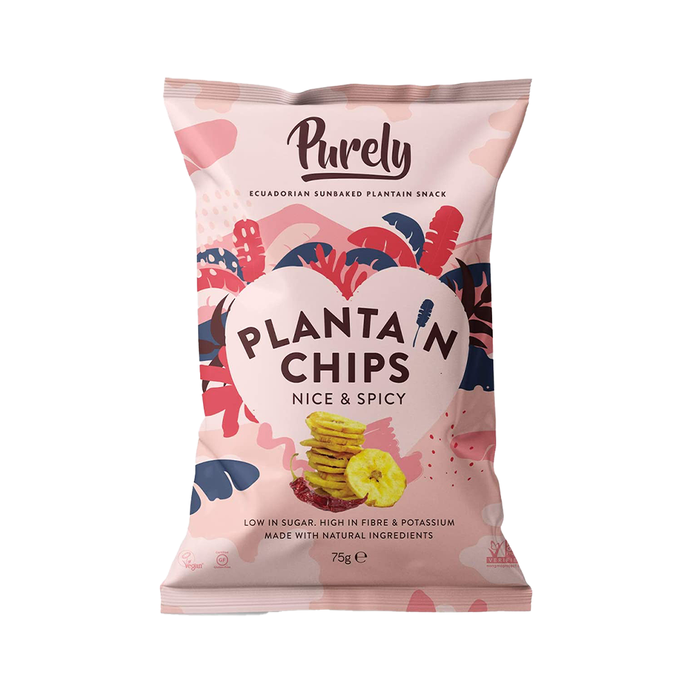 PURELY PLANTAIN Chips - Nice & Spicy 75g (Case 10)