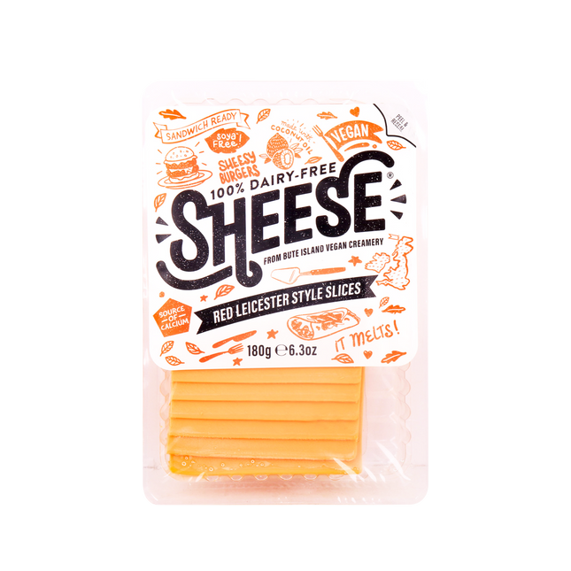 BUTE ISLAND FOODS Red Leicester Style Slices 180g - Longdan Official