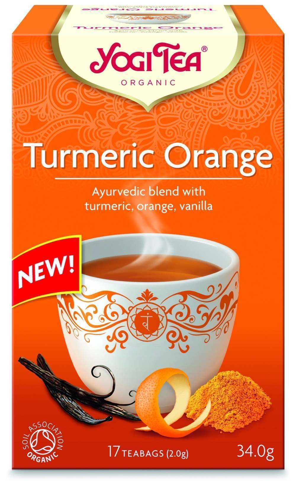 YOGI TEA Turmeric Orange 17 bags (Case 6)