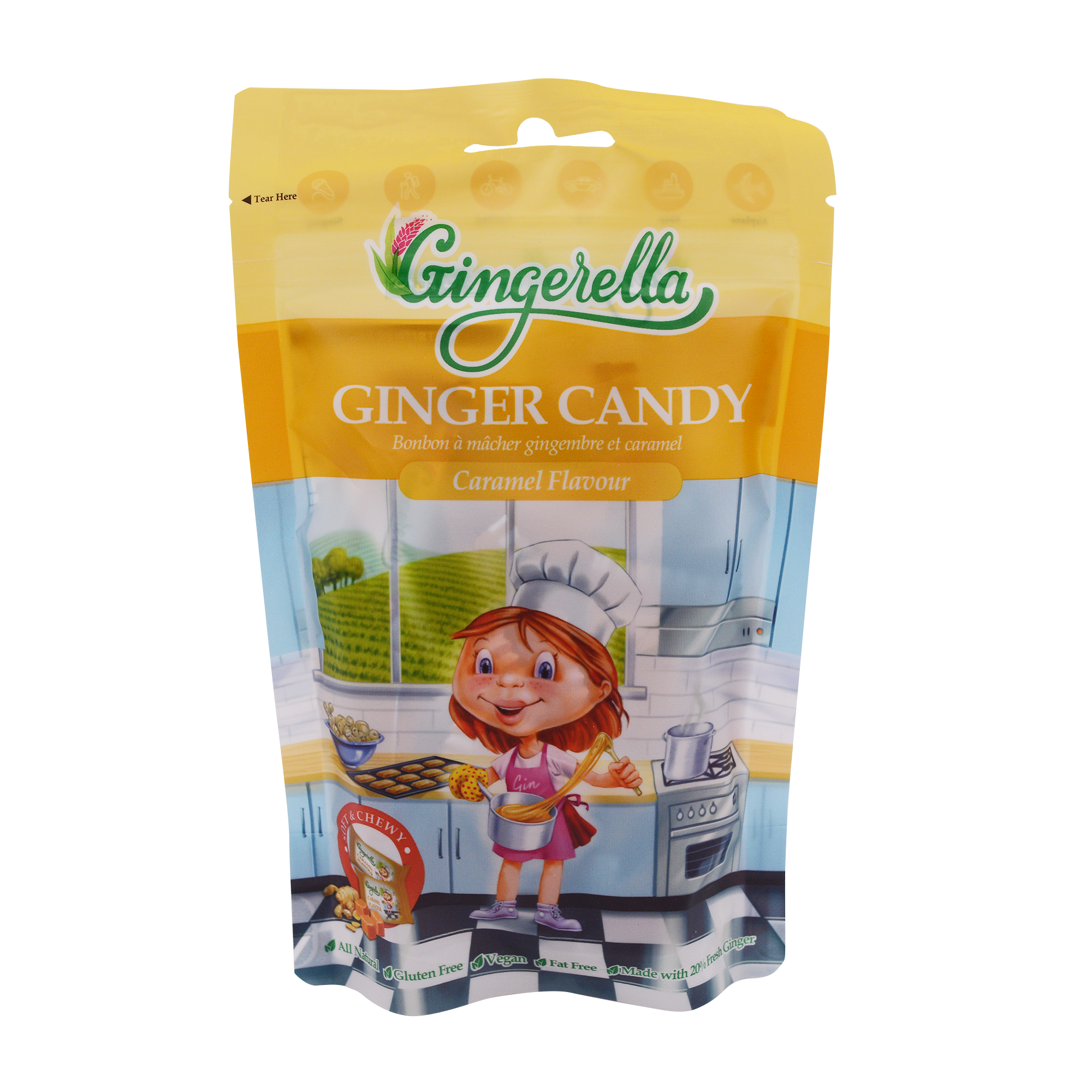 Gingerella Ginger Chewy Candy Caramel 85g - Longdan Online Supermarket