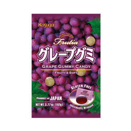 KASUGAI Gummy Candy Grape 107g (Case 24)